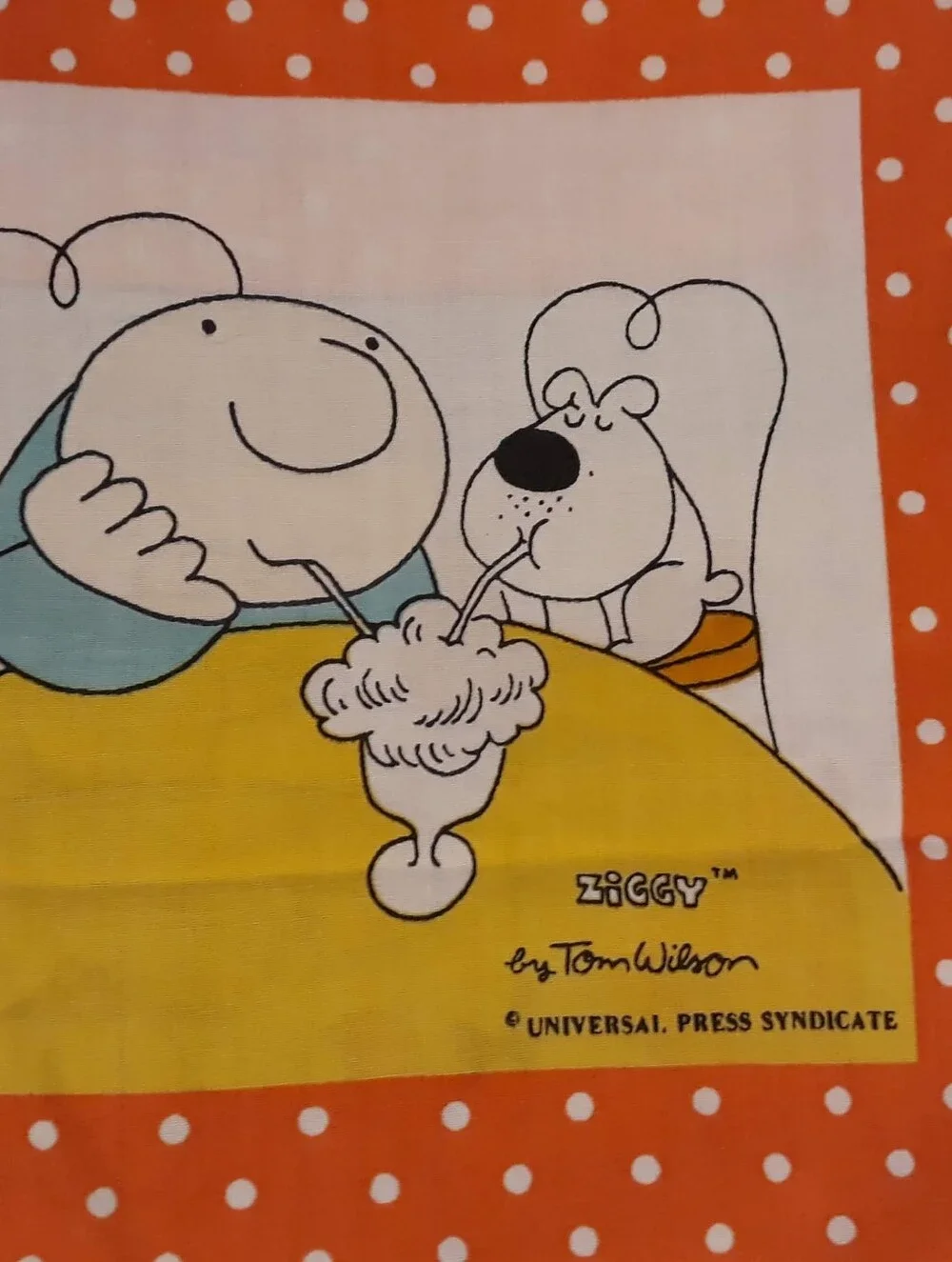 Vintage Ziggy Cartoon Pequot Double Full Flat Sheet
